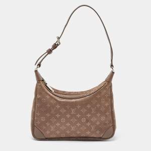 Pre Owned Louis Vuitton Brown Monogram Satin Boulogne Bag