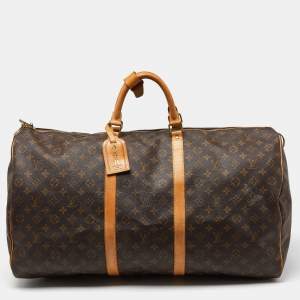 Pre Owned Louis Vuitton Monogram Canvas Keepall Bandouliere 60 Bag