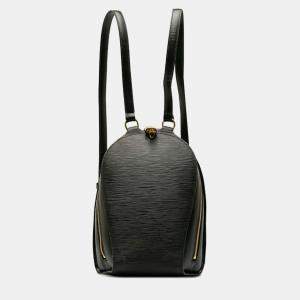 Pre Owned Louis Vuitton Black Leather Epi Mabillon Backpack  