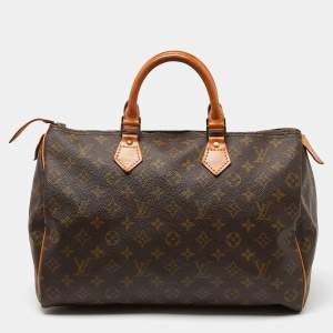 Pre Owned Louis Vuitton Monogram Canvas Speedy 35 Bag