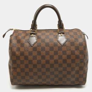 Pre Owned Louis Vuitton Damier Ebene Canvas Speedy 30 Bag