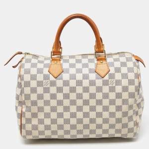 Pre Owned Louis Vuitton Damier Azur Canvas Speedy 30 Bag