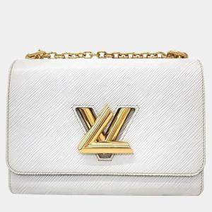 Louis Vuitton White Epi Leather Twist MM Shoulder Bag