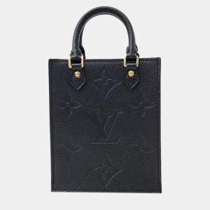 Louis Vuitton Black Monogram Giant Empriente Leather Petit Sac Plat Tote Bag