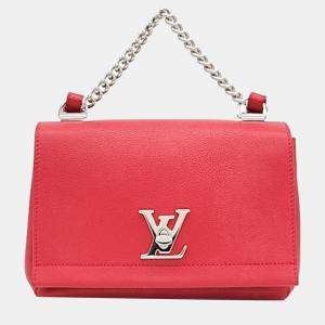 Louis Vuitton Red Leather Rockme II BB Top Handle Bag