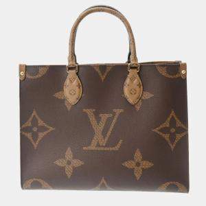 Louis Vuitton Brown Leather Large Onthego Totes