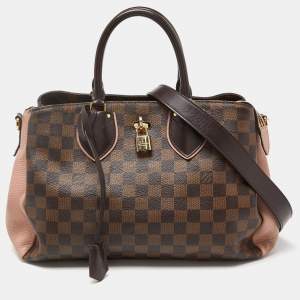 Pre Owned Louis Vuitton Damier Ebene Canvas and Leather Normandy Bag