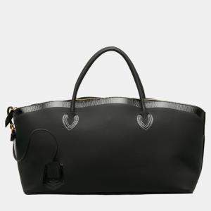 Louis Vuitton Black Cuir Obsession Lockit East-West