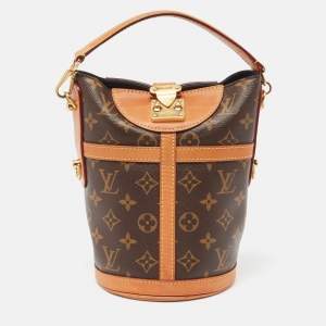 Pre Owned Louis Vuitton Monogram Canvas and Leather Duffle Bag