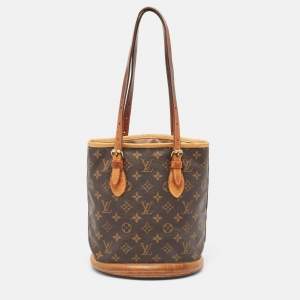 Pre Owned Louis Vuitton Monogram Canvas Petit Bucket Bag