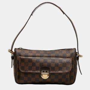 Louis Vuitton Brown Canvas Damier Ebene Ravello GM Shoulder Bags