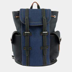 Louis Vuitton Blue/Black Monogram Christopher Backpack