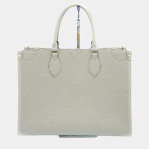 Louis Vuitton White Leather Small Onthego Tote