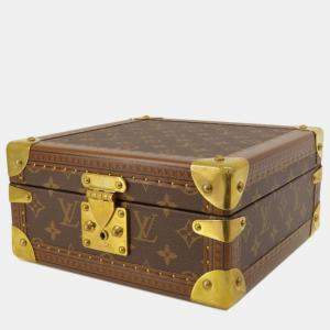 Louis Vuitton Brown Monogram Canvas Coffret Tresor 24 Trunk Case Bag