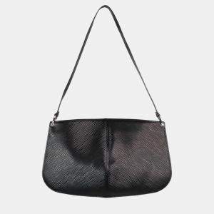 Louis Vuitton Black Epi Leather Demi Lune Pochette Clutch Bag