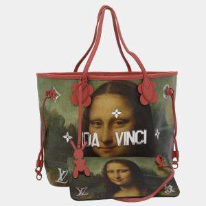 Louis Vuitton Pink Da Vinci Masters Collection Neverfull MM Tote Bag