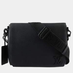 Louis Vuitton Black LV Aerogram Takeoff Messenger Bag