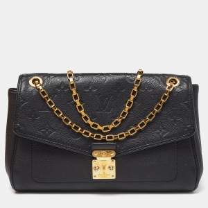 Pre Owned Louis Vuitton Black Monogram Empreinte Leather Saint Germain PM Bag