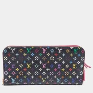 Louis Vuitton Black Monogram Multicolore Canvas Insolite Pistache Wallet