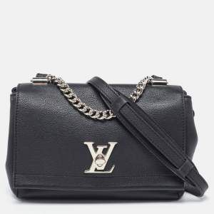 Louis Vuitton Black Leather Lockme II BB Bag