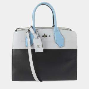 Louis Vuitton Blue/Black/Grey Leather City Steamer MM Bag