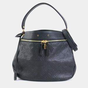 Louis Vuitton Black Monogram Empreinte Leather Spontini NM Handbag 