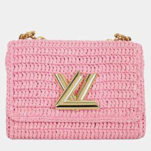 Louis Vuitton Pink Madagascan Raffia Twist PM Bag