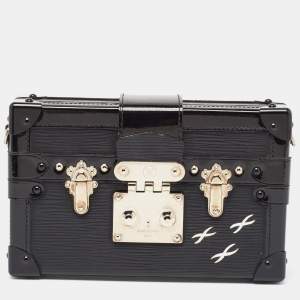 Pre Owned Louis Vuitton Black Epi Leather Petite Malle Clutch Bag