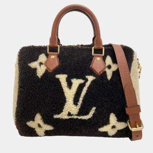 Louis Vuitton Monogram Giant Teddy Fleece 25 Speedy Bandouliere Bag 