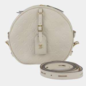 Louis Vuitton Creme Empreinte Boite Chapeau Souple MM Shoulder Bag