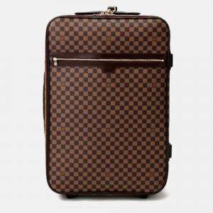 Louis Vuitton Brown Canvas damier Ebene Pegase Suitcase