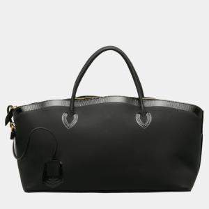 Louis Vuitton Black Leather Lockit East-West Handbag