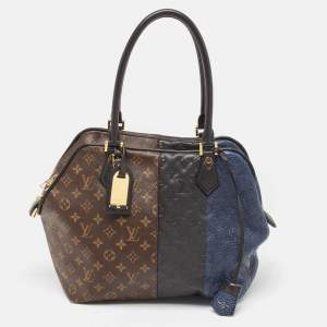 Louis Vuitton Marine Monogram Canvas and Leather Limited Edition Blocks Zipped Bag