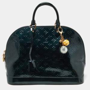 Louis Vuitton Blue Nuit Monogram Vernis Alma GM Bag