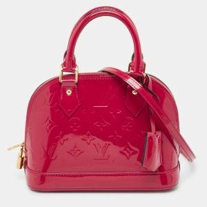 Pre Owned Louis Vuitton Indian Rose Monogram Vernis Alma BB Bag