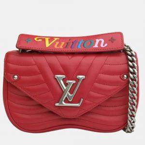 Louis Vuitton Red Leather New Wave Shoulder Bag