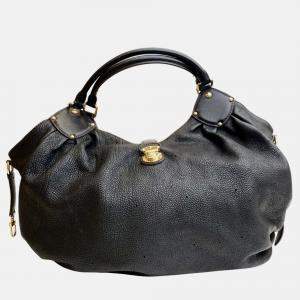 Louis Vuitton Black Leather Mahina Shoulder Bag