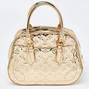 Pre Owned Louis Vuitton Gold Amarante Monogram Vernis Limited Edition 080/100 Summit Drive Bag
