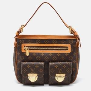 Pre Owned Louis Vuitton Brown Monogram Canvas Hudson GM Bag