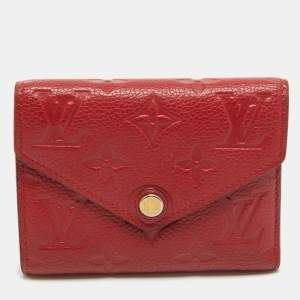 Louis Vuitton Cherry Monogram Empreinte Leather Compact Curieuse Wallet