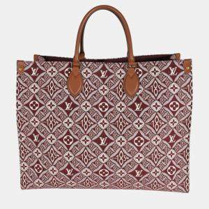 Louis Vuitton Bordeaux Jacquard Since 1854 Onthego GM Tote