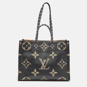 Louis Vuitton Black Monogram Giant Jungle Canvas Onthego GM Bag