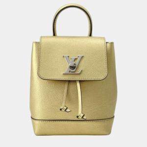 Louis Vuitton Gold Leather Lockme Backpack