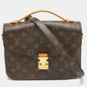 Pre Owned Louis Vuitton Monogram Canvas Pochette Metis Bag