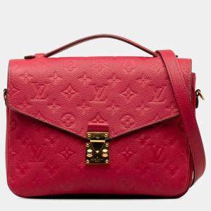 Louis Vuitton Red Monogram Empreinte Pochette Metis Shoulder Bag