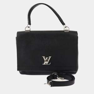 Louis Vuitton Black Calfskin Leather Lockme II Top Handle Bag