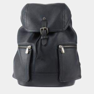 Louis Vuitton Navy Blue Utah Leather Canyon Backpack 