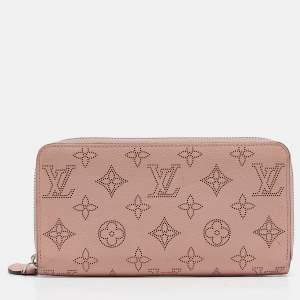 Louis Vuitton Rose Jasmin Mahina Monogram Leather Zippy Wallet