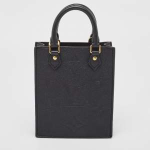 Louis Vuitton Black Monogram Empreinte Leather Petit Sac Plat Bag