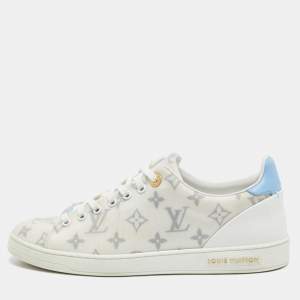 Louis Vuitton White Monogram Technical Mesh Frontrow Sneakers Size 40